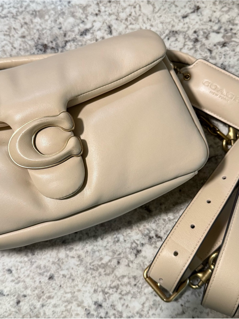 Coach Pillow Tabby Cream Shoulder Bag - Picture 6 of 6